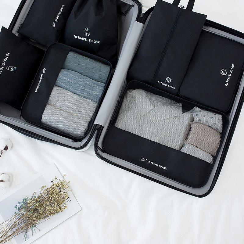 Nomair Travel Packing Cube Set — 7‑Piece (Black)