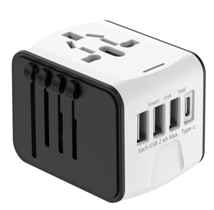 Nomair Universal Travel Adapter (USB‑C + 3 USB Ports)