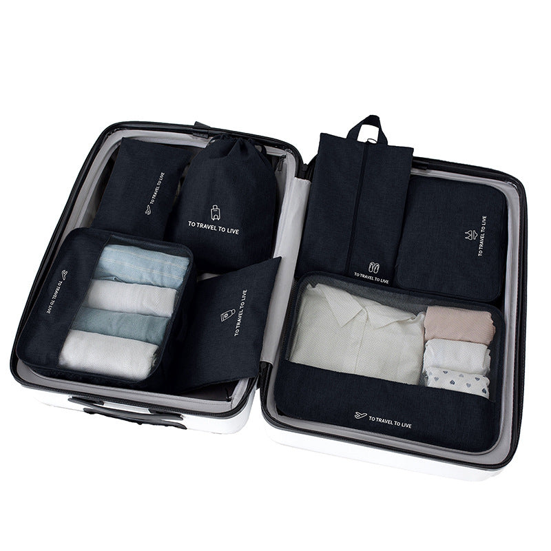 Nomair Travel Packing Cube Set — 7‑Piece (Black)
