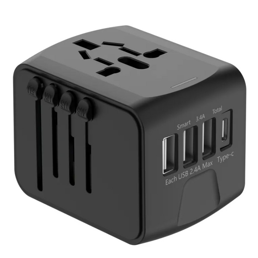 Nomair Universal Travel Adapter (USB‑C + 3 USB Ports)